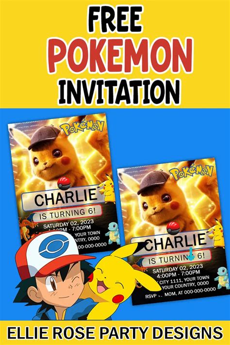 The Best Pokemon Birthday Invitations (Free Download)