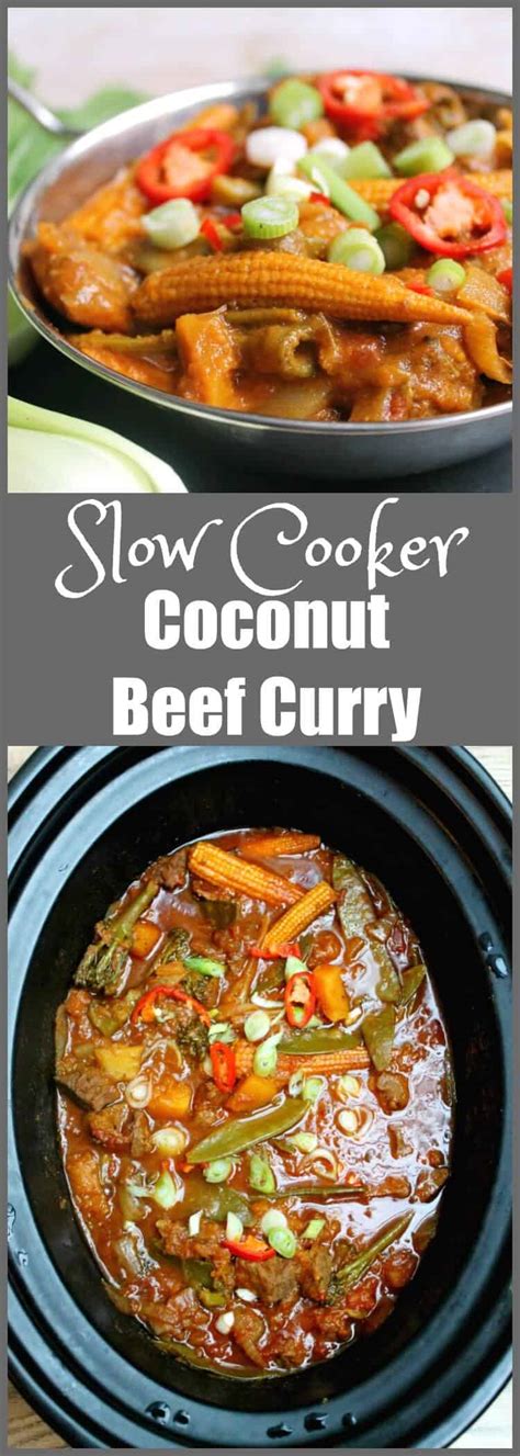 Slow Cooker Coconut Beef Curry - BakingQueen74