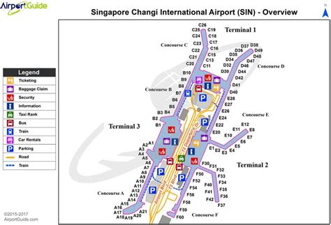 Singapore Changi International Airport Terminal Map