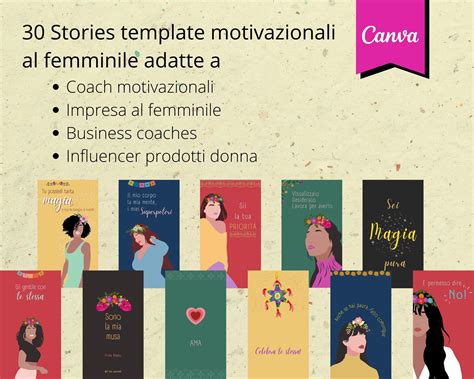 30 Motivational Stories Template for Women. Long Live Life - Etsy