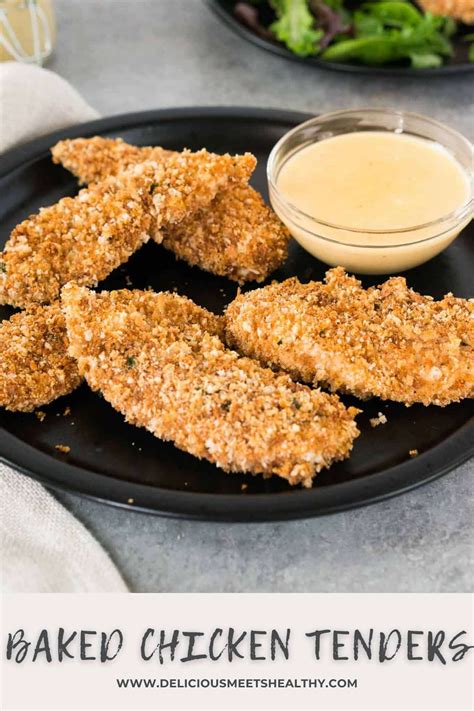 Crispy Oven Baked Chicken Tenders - Delicious Meets Healthy