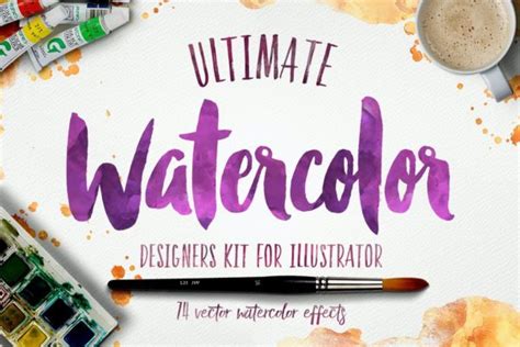 15+ Best Watercolor Brushes for Adobe Illustrator | JUST™ Creative