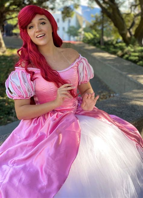 Disney Little Mermaid Princess Adult Costume Ariel Pink - Etsy Denmark