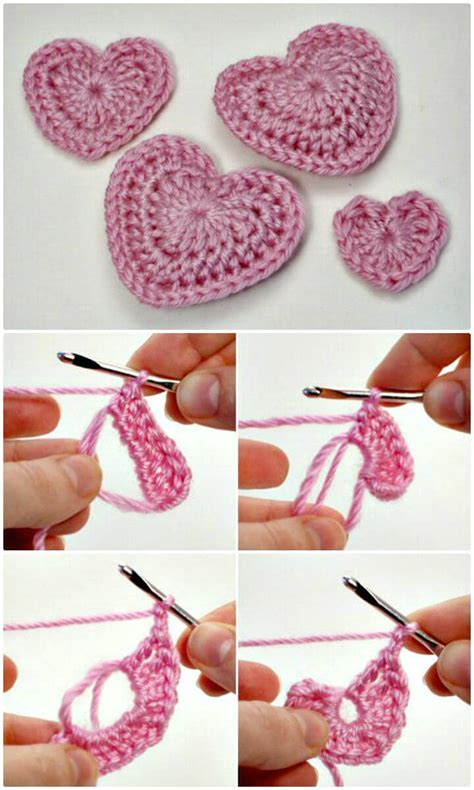 70 Cute Free Crochet Heart Patterns ⋆ DIY Crafts