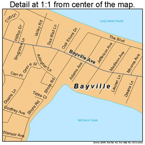 Bayville New York Street Map 3605034