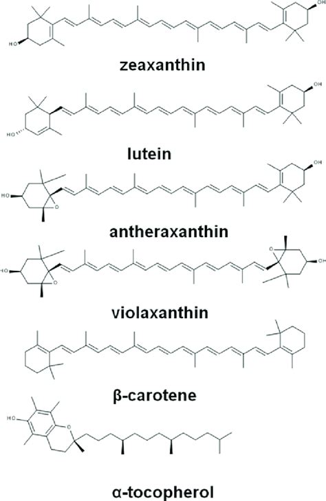 4 Chemical structure of lipophilic antioxidants in potato | Download Scientific Diagram