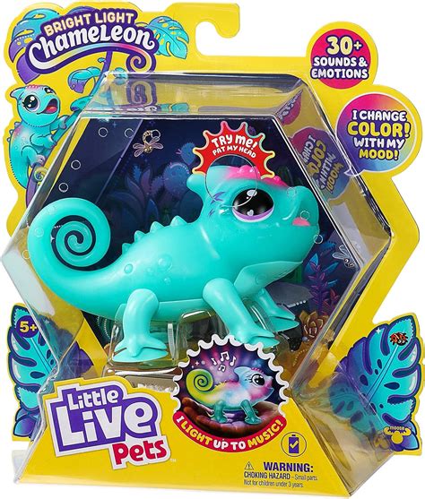 Little Live Pets Chameleon is an interactive color change light up toy