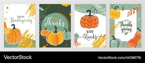 Thanksgiving autumn card background fall Vector Image