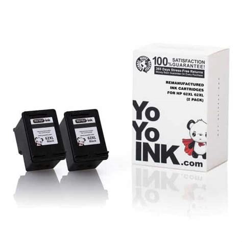 HP 62 / HP 62XL Black Ink Cartridges, Remanufactured | YoyoInk