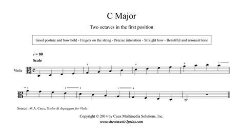 Viola : C Major Scale & Arpeggio - Grade 2 - YouTube