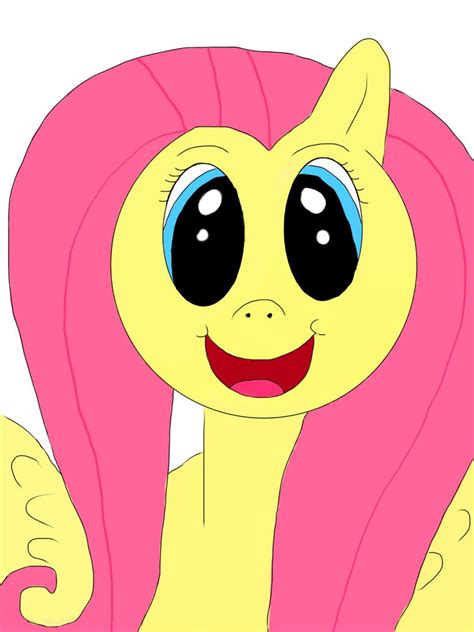 Fluttershy smiling by Wolfy-Pony on DeviantArt