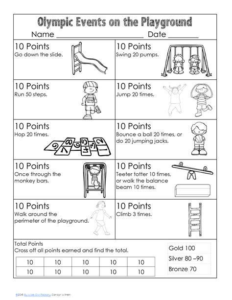 Olympic Vocabulary and Playground Activity Free Download | Olympic ...