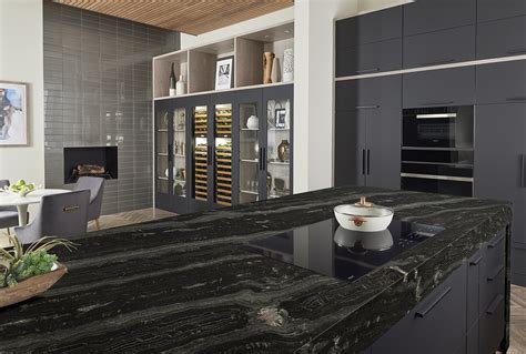 Agatha Black Granite Countertops - MSI Surfaces