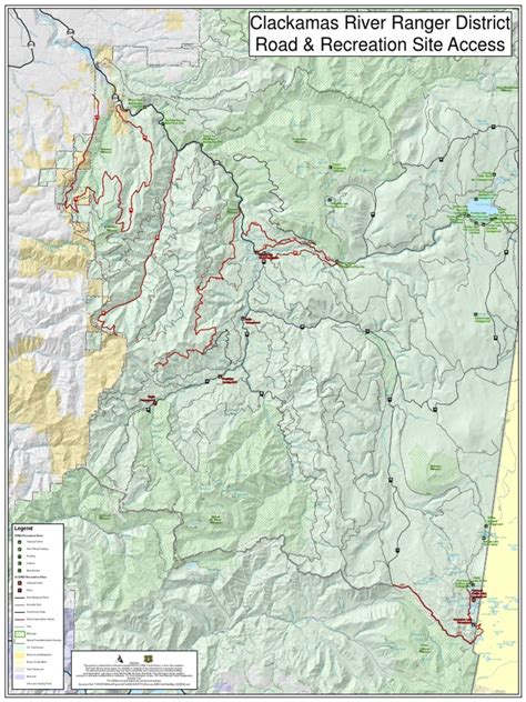 Mount Hood National Forest Map of Closed and Open Roads | PDF