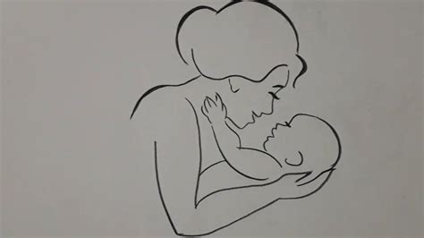 Easy Sketch Mothers Day Drawing : Easy Quick Amazing Drawing To Surprise Your Mom, Wife or ...