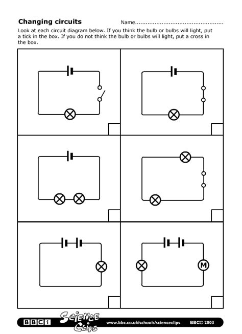 Simple Electric Circuit Diagram Worksheet