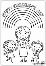 Childrens Day Coloring Page 5  Ezpzlearncom sketch template