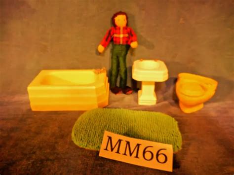 VINTAGE DOLLHOUSE DOLL House Lot: 1930s Strombecker Art Deco Bathroom MM66 $9.99 - PicClick