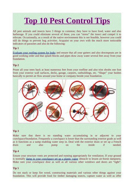 Top 10 Pest Control Tips