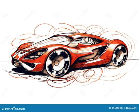 Industrial Designer Car Design in Hand-drawn Style Stock Vector - Illustration of shape, land ...