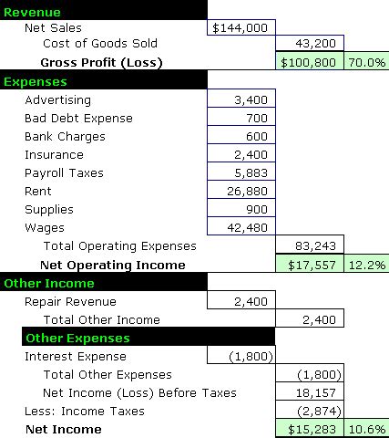 Profit and Loss Statement|Sample Income Statement|Financial Statement ...