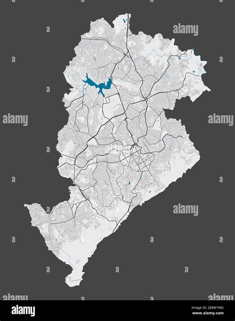 Belo Horizonte map. Detailed map of Belo Horizonte city administrative ...