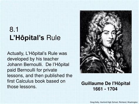 PPT - Guillaume De l'Hôpital 1661 - 1704 PowerPoint Presentation, free ...