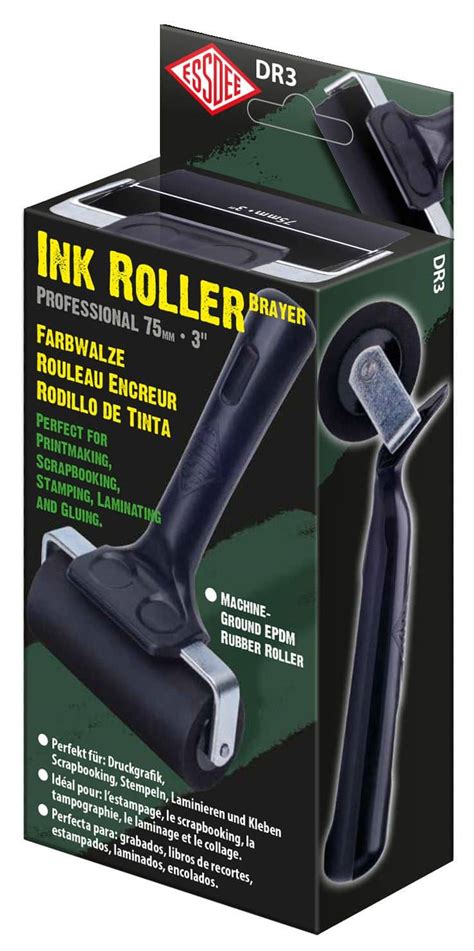 Professional Ink Roller/Brayer 75mm (Black Handle) - SkriblBox