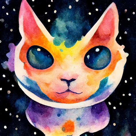 The Space Cat Digital Art by Claudia Machado | Fine Art America