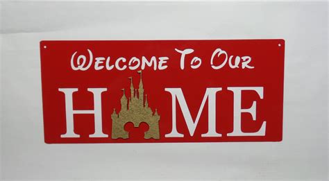 Welcome To Our Home Disney Disney Welcome sign Metal Wall | Etsy