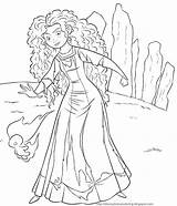 BRAVE MERIDA COLORING PAGES sketch template