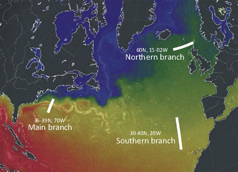 North Atlantic Ocean Depth Map