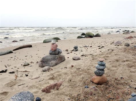 Baltic Sea Coast and Beautiful Stones , Lithuania Stock Image - Image ...