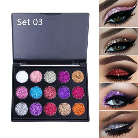 15 Colors Glitter Sparkle Eyeshadow Palette for Girls | Profusion Neon ...