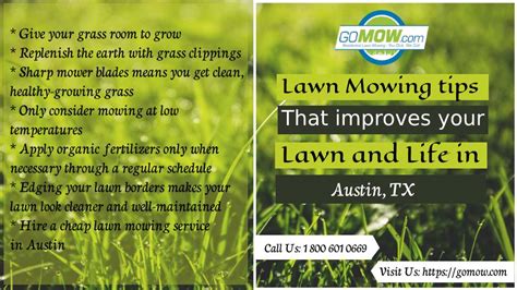 Lawn Mowing tips that improve your lawn and life in Austin - GoMow