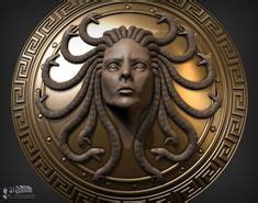 Medusa Greek Mythology Wall Decor Gorgon on Spartan Shield - Etsy in ...