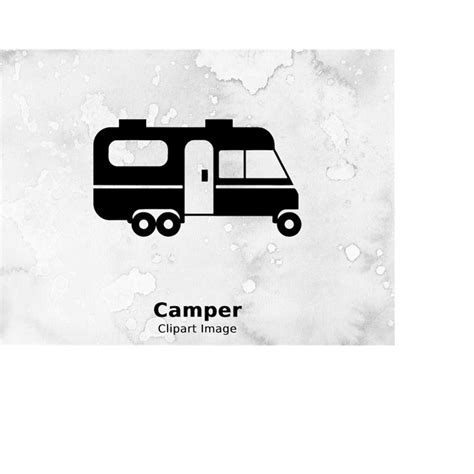 Camper Clipart Image Digital, Travel Clip Art, Camping Clipa - Inspire Uplift