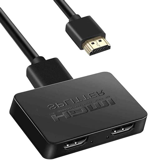 HDMI Splitter 1 in 2 Out, 4K HDMI 3D Splitter for Dual: Amazon.co.uk: Electronics