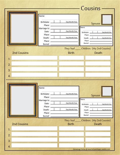 Printable Genealogy Forms - Printable Word Searches