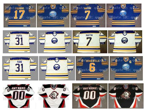 2021 Vintage Buffalo Sabres Jerseys 17 MIKE FOLIGNO 7 RICK MARTIN 31 ...