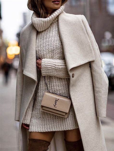 Beige dresses ideas with overcoat, sweater, coat | Outfit With Thigh ...