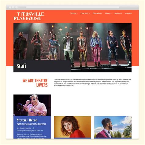 Titusville Playhouse Branding & Website Design - Trillion Creative