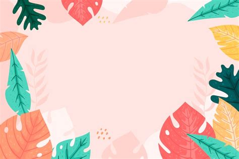 Free Vector | Flat tropical leaves background