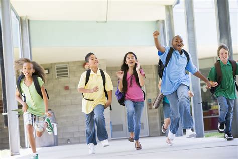 Six Students Running Away From Front Door Of School Excited - Hendricks County Solid Waste ...