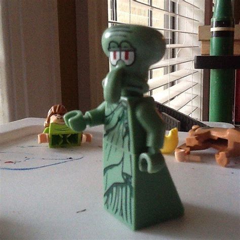 Lego Finn on Instagram: “"All hail our Statue of Squidward" • • • #lego #legospongebob # ...