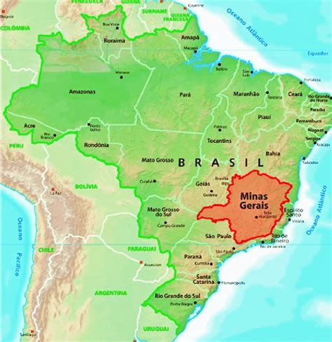 4 Map of Brazil and State of Minas Gerais. (Reproduced from... | Download Scientific Diagram