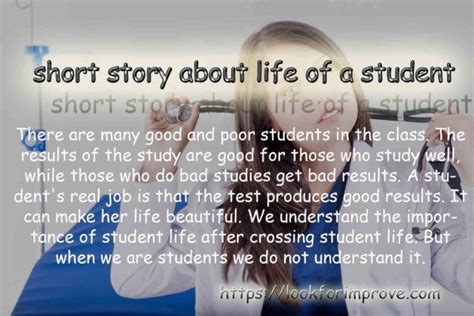 short story about life of a student, this story in truth and ...