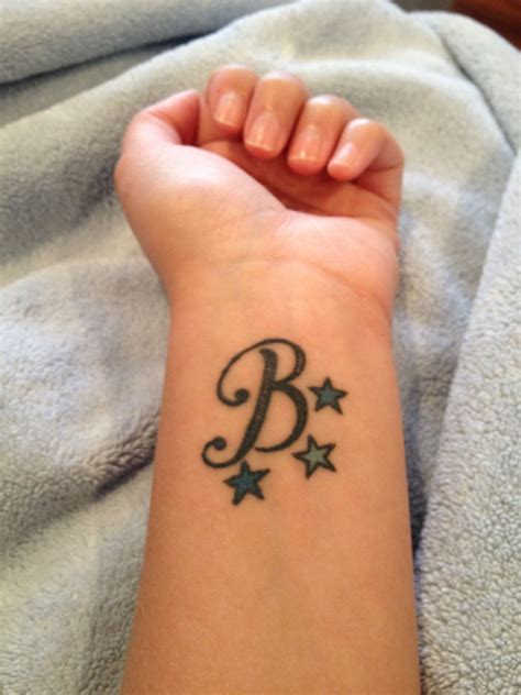 My letter B tattoo | Letter b tattoo, B tattoo, Tattoo lettering