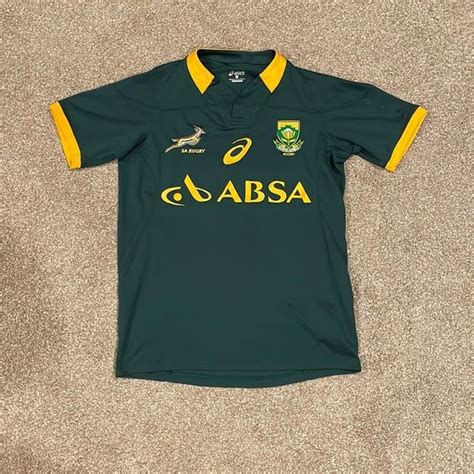 Vintage 2015 South Africa Springbok Rugby Jersey | Rugby jersey ...