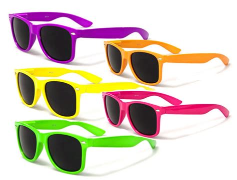 Vintage Wayfarer Sunglasses in Assorted Neon Colors – Bewild